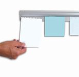 Catch-ball Infoboard Powergrip Klemmleiste 50 cm selbstklebend, Wandmontage silber