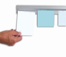 Catch-ball Infoboard Powergrip Klemmleiste 50 cm selbstklebend, Wandmontage silber