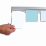 Catch-ball Infoboard Powergrip Klemmleiste 50 cm selbstklebend, Wandmontage silber
