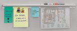 Catch-ball Infoboard Powergrip Klemmleiste 100 cm selbstklebend, Wandmontage silber