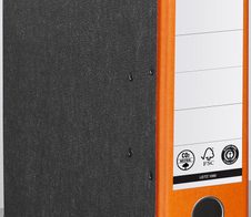 LEITZ Ordner Rückenbreite 8 cm DIN A4 Karton orange marmoriert