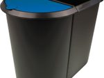 helit Mülltrenner 20,0 + 9,0 l schwarz