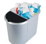 helit Mülltrenner 20,0 + 9,0 l silber