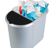 helit Mülltrenner 20,0 + 9,0 l silber