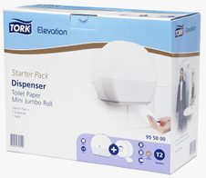 TORK Toilettenpapierspender-Set Elevation T2 Mini 1 Rolle weiß