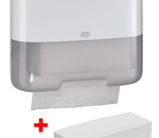 TORK Papierhandtuchspender-Set Elevation H3 Classic Mini 300 Tücher weiß