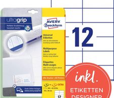 AVERY Zweckform Etiketten 6175 weiß 105,0 x 48,0 mm