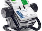DURABLE Visitenkarten-Rollkartei schwarz, für Visitenkarten bis Größe 95 x 60 mm