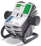 DURABLE Visitenkarten-Rollkartei schwarz, für Visitenkarten bis Größe 95 x 60 mm