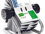 DURABLE Visitenkarten-Rollkartei silbergrau, für Visitenkarten bis Größe 95 x 60 mm