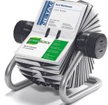 DURABLE Visitenkarten-Rollkartei silbergrau, für Visitenkarten bis Größe 95 x 60 mm
