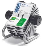 DURABLE Visitenkarten-Rollkartei silbergrau, für Visitenkarten bis Größe 95 x 60 mm