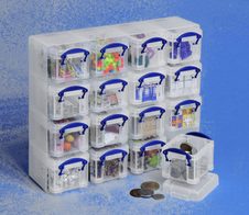 Really Useful Box Aufbewahrungsbox 16x 0,14 l - 28,0 x 8,5 x 22,5 cm transparent