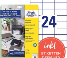 AVERY Zweckform Etiketten 6122 weiß 70,0 x 36,0 mm