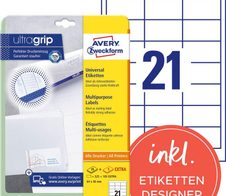 AVERY Zweckform Etiketten 6170 weiß 64,0 x 36,0 mm