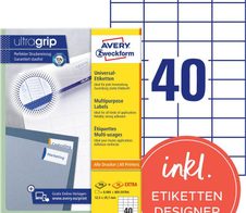 AVERY Zweckform Etiketten 3651-200 weiß 52,5 x 29,7 mm