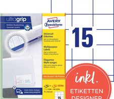 AVERY Zweckform Etiketten 3669-200 weiß 70,0 x 50,8 mm