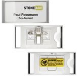 DURABLE Badge Classic Namensschilder silber 6.5 cm x 3 cm