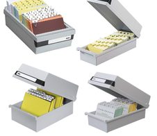 HAN Karteikasten DIN A4 für 1.300 Karteikarten grau