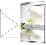 SIGEL Trauerkarten weiße Amaryllis DIN A6