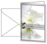 SIGEL Trauerkarten weiße Amaryllis DIN A6