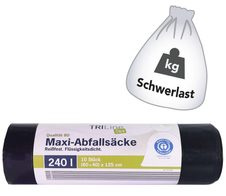 TRILine® Schwerlastsäcke 240,0 l schwarz