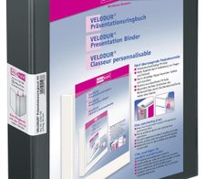 VELOFLEX Präsentationsringbücher 4-Ringe DIN A4 4.6 cm schwarz