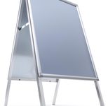 Showdown® Displays Standard Rondo Kundenstopper DIN A2 2-Fach  silber