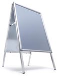 Showdown® Displays Standard Rondo Kundenstopper DIN A2 2-Fach silber