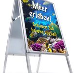 Showdown® Displays Standard Rondo Kundenstopper DIN A0, DIN A1 2-Fach  silber