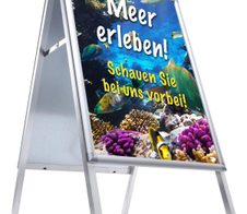 Showdown® Displays Standard Rondo Kundenstopper DIN A0, DIN A1 2-Fach  silber