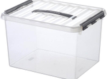 sunware® Aufbewahrungsbox Q-line 22,0 l - 40,0 x 30,0 x 26,0 cm transparent