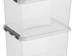 sunware® Aufbewahrungsbox Q-line 22,0 l - 40,0 x 30,0 x 26,0 cm transparent