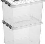 sunware® Aufbewahrungsbox Q-line 22,0 l - 40,0 x 30,0 x 26,0 cm transparent