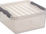 sunware® Aufbewahrungsbox Q-line 18,0 l - 40,0 x 40,0 x 18,0 cm transparent