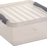 sunware® Aufbewahrungsbox Q-line 18,0 l - 40,0 x 40,0 x 18,0 cm transparent