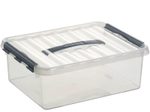 sunware® Aufbewahrungsbox Q-line 12,0 l - 40,0 x 30,0 x 14,0 cm transparent