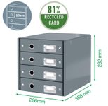 LEITZ Schubladenbox 60490036  DIN A4 29,0 x 36,0 x 28,3 cm