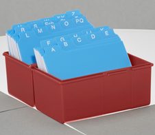 HAN A7 Karteikasten A7 300 Karteikarten rot