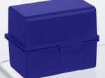 HAN A8 Karteikasten DIN A8 200 Karteikarten blau