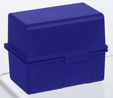 HAN A8 Karteikasten DIN A8 200 Karteikarten blau