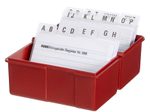 HAN A7 Karteikasten A7 300 Karteikarten rot