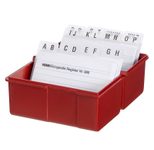 HAN A7 Karteikasten A7 300 Karteikarten rot