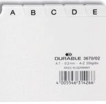 DURABLE Karteikartenregister A-Z weiß für DIN-A7-Karteikästen