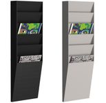 PAPERFLOW Wandprospekthalter DIN A4 6-Fach schwarz