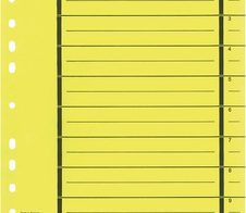 Wekre Trennblätter DIN A4 190 g/m² gelb