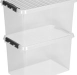 sunware® Aufbewahrungsbox Q-line 72,0 l - 60,0 x 40,0 x 42,0 cm transparent