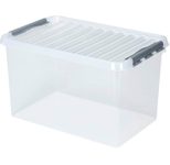 sunware® Aufbewahrungsbox Q-line 72,0 l - 60,0 x 40,0 x 42,0 cm transparent