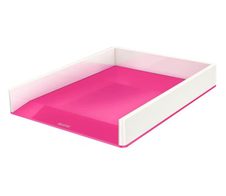 LEITZ Briefablage WOW Duo Colour DIN A4 perlweiß/pink