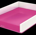 LEITZ Briefablage WOW Duo Colour DIN A4 perlweiß/pink